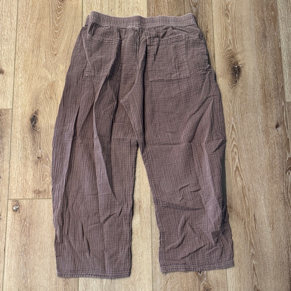 GAP | Gauzy Textured Brown Wide Leg Pants | size M - Picture 5 of 5